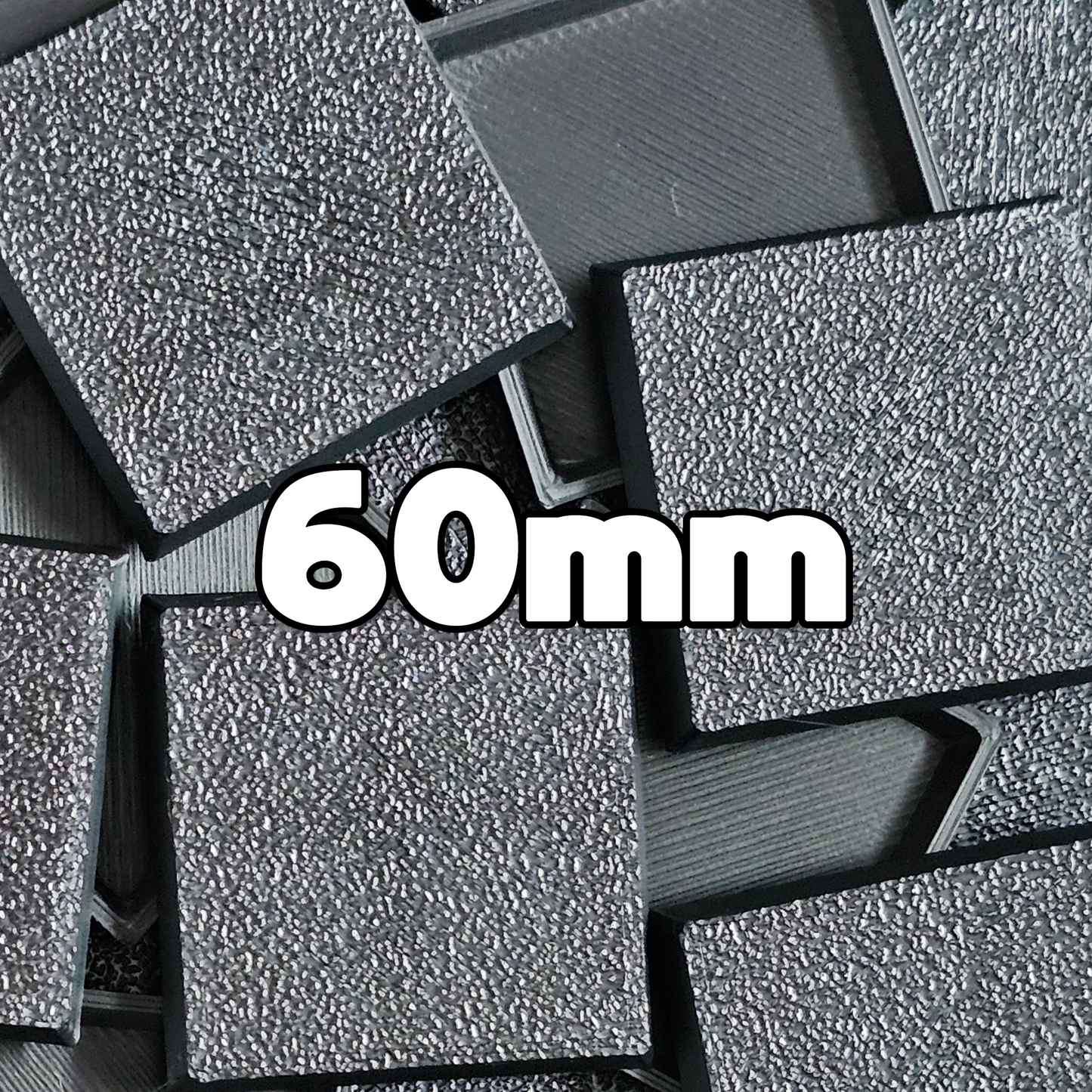 60mm x 60mm Square Wargaming Bases