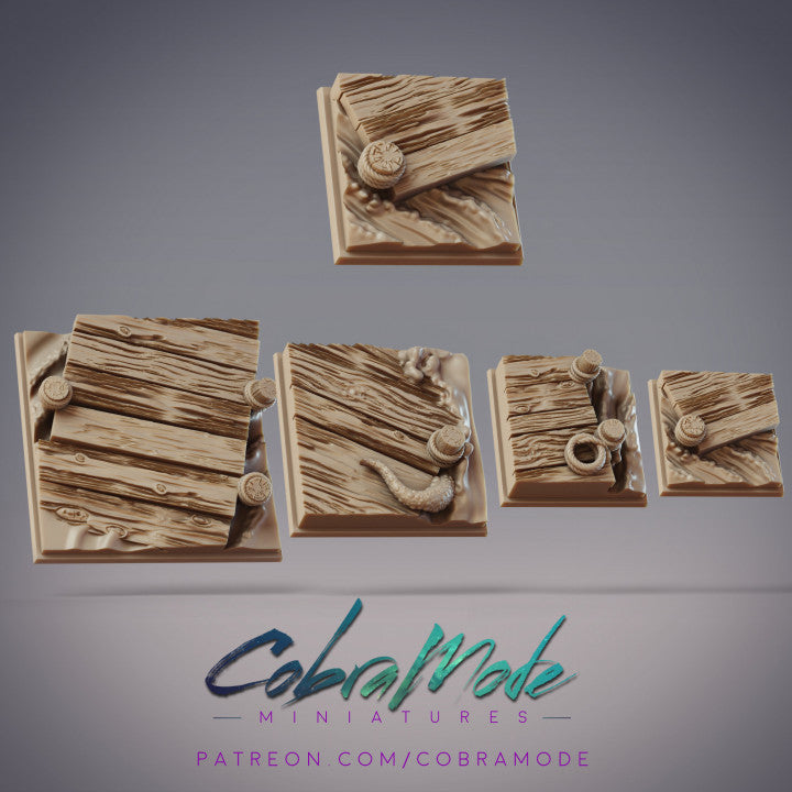 Wooden Pier Square Bases