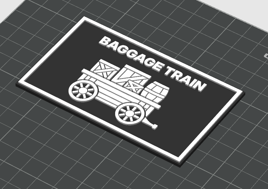 Baggage Train Token/Marker (60x100) compatible with Warhammer the Old World (Customisable)