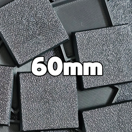 60mm x 60mm Square Wargaming Bases