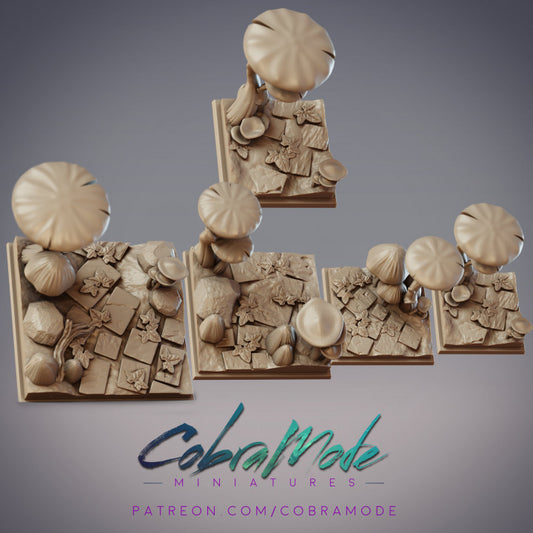 Fairy Path Mushroom Square Bases