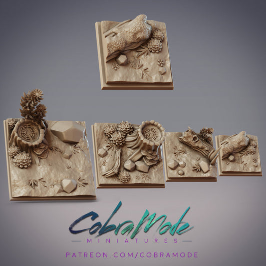 Forest Flower Square Bases