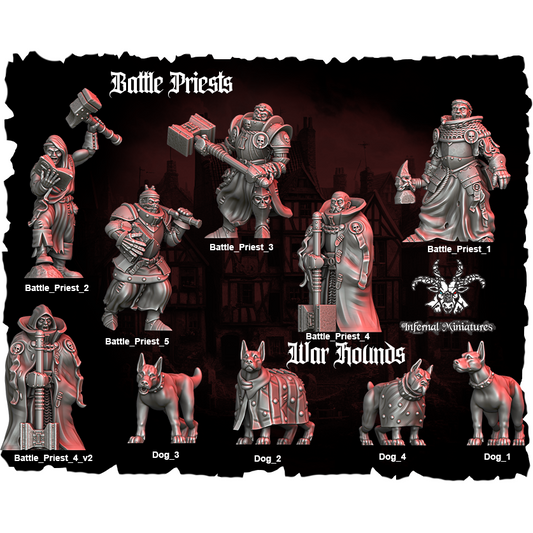 Battle Priests - Infernal Miniatures - The Inquisition